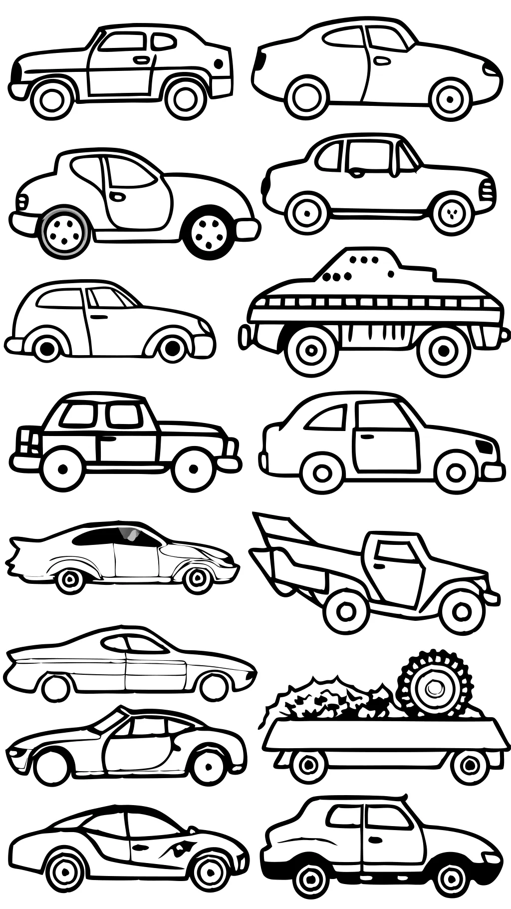 print cars coloring pages